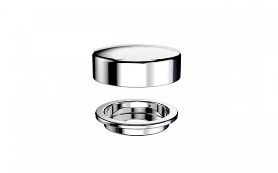 TAMPA BOTAO INOX POLIDO - Soprano