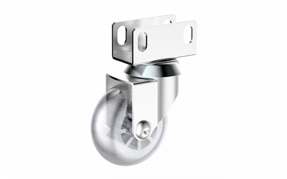 RODIZIO GEL 50MM SEM FREIO PERFIL U 19MM CROMADO - Soprano
