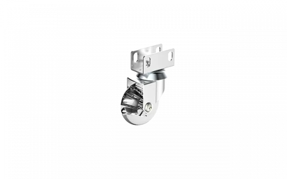 RODIZIO GEL 50MM SEM FREIO PERFIL U 16MM CROMADO - Soprano
