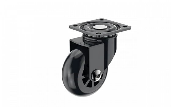 RODIZIO GEL 50MM SEM FREIO CHAPA GIRATORIA PRETO - Soprano
