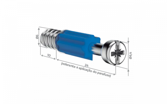 PARAFUSO SOPFIX 34MM ROSCA SOBERBA C/CAPA PLASTICA ZINC BRAN - Soprano