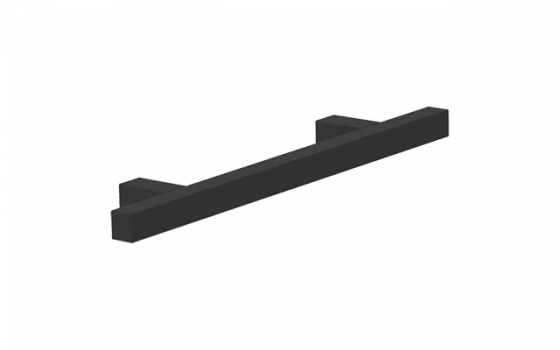 PUXADOR BIATA 96 MM HASTE QUADRADO INOX PRETO - Soprano