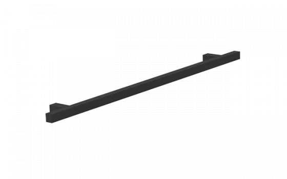 PUXADOR BIATA 256 MM HASTE QUADRADO INOX PRETO - Soprano