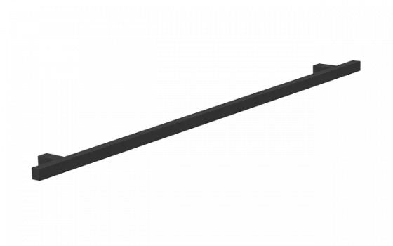PUXADOR BIATA 352 MM HASTE QUADRADO INOX PRETO - Soprano