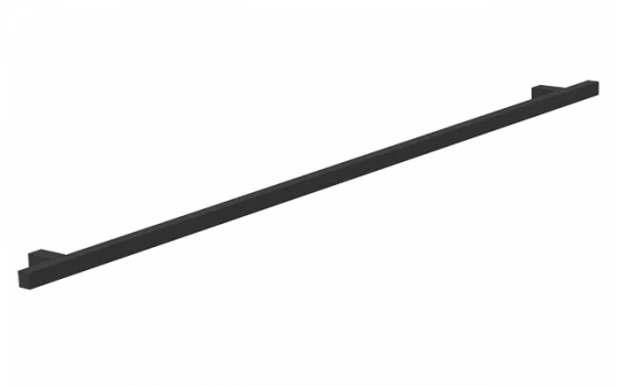 PUXADOR BIATA 448 MM HASTE QUADRADO INOX PRETO - Soprano