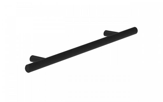 PUXADOR DISIA 128 MM HASTE REDONDO INOX PRETO - Soprano