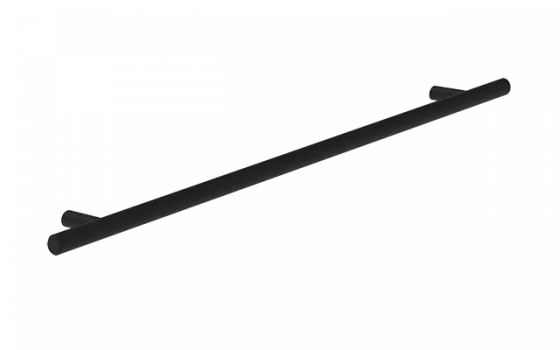 PUXADOR DISIA 256 MM HASTE REDONDO INOX PRETO - Soprano