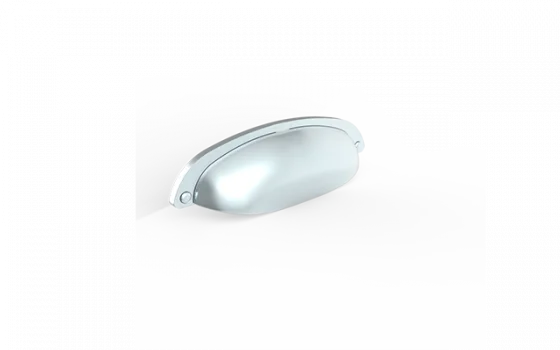 PUXADOR GUTTA 96MM CONCHA CROMADO - Soprano