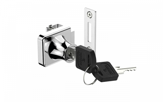 FECHADURA PARA UMA PORTA DE VIDRO 0408 C/PUXADOR 360 CROMADO - Soprano