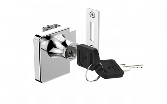 FECHADURA PARA DUAS PORTAS DE VIDRO 0409 C/PUXADOR 360 CROM - Soprano