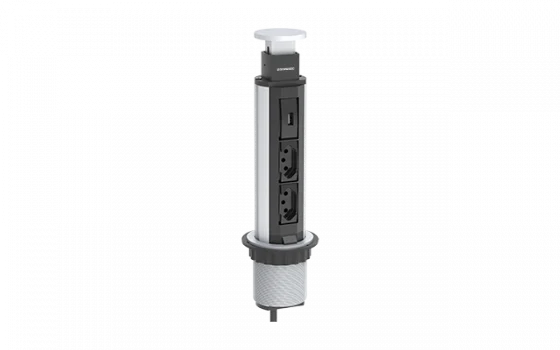 TORRE DE TOMADA EMBUTIR 2 MODULOS ENERGIA E 1 MODULO USB PRA - Soprano