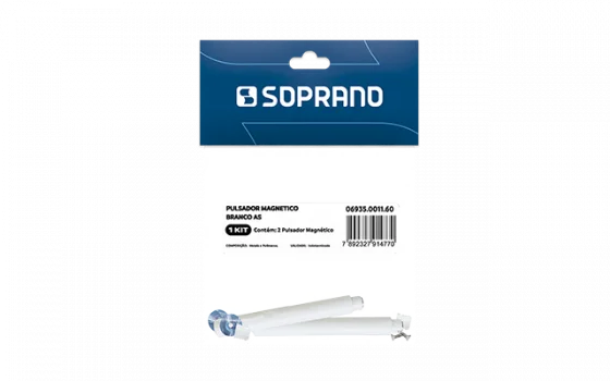 PULSADOR MAGNETICO BRANCO 2 PCS AS - Soprano