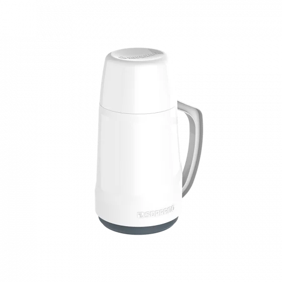 GARRAFA TERMICA CRISTAL 500ML BRANCA - Soprano