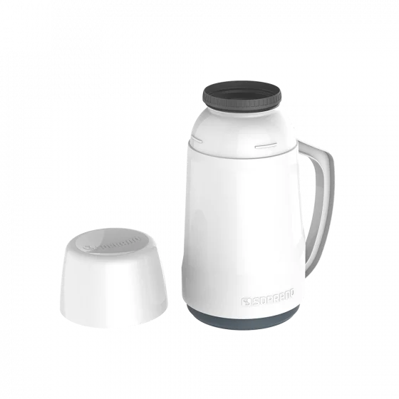 GARRAFA TERMICA CRISTAL 500ML BRANCA - Soprano