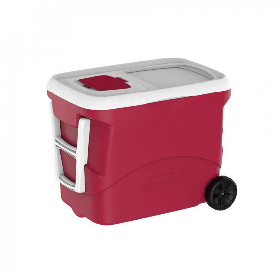 CAIXA TERMICA TROPICAL PLUS C/RODAS 50L VERMELHA - Soprano