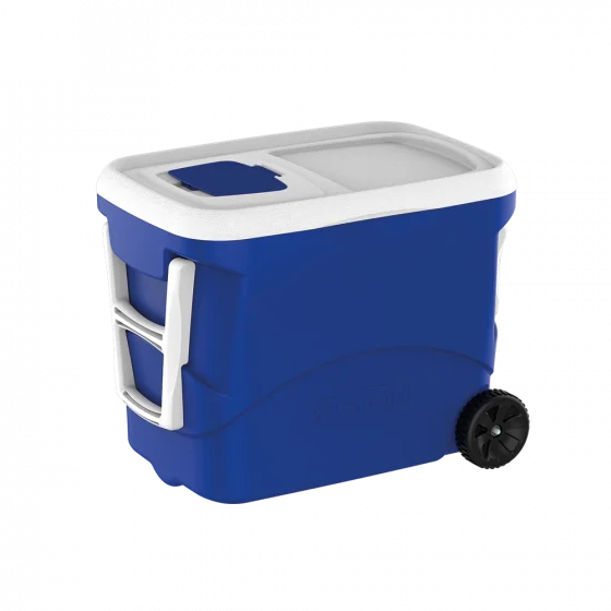 CAIXA TERMICA TROPICAL PLUS C/RODAS 50L AZUL - Soprano