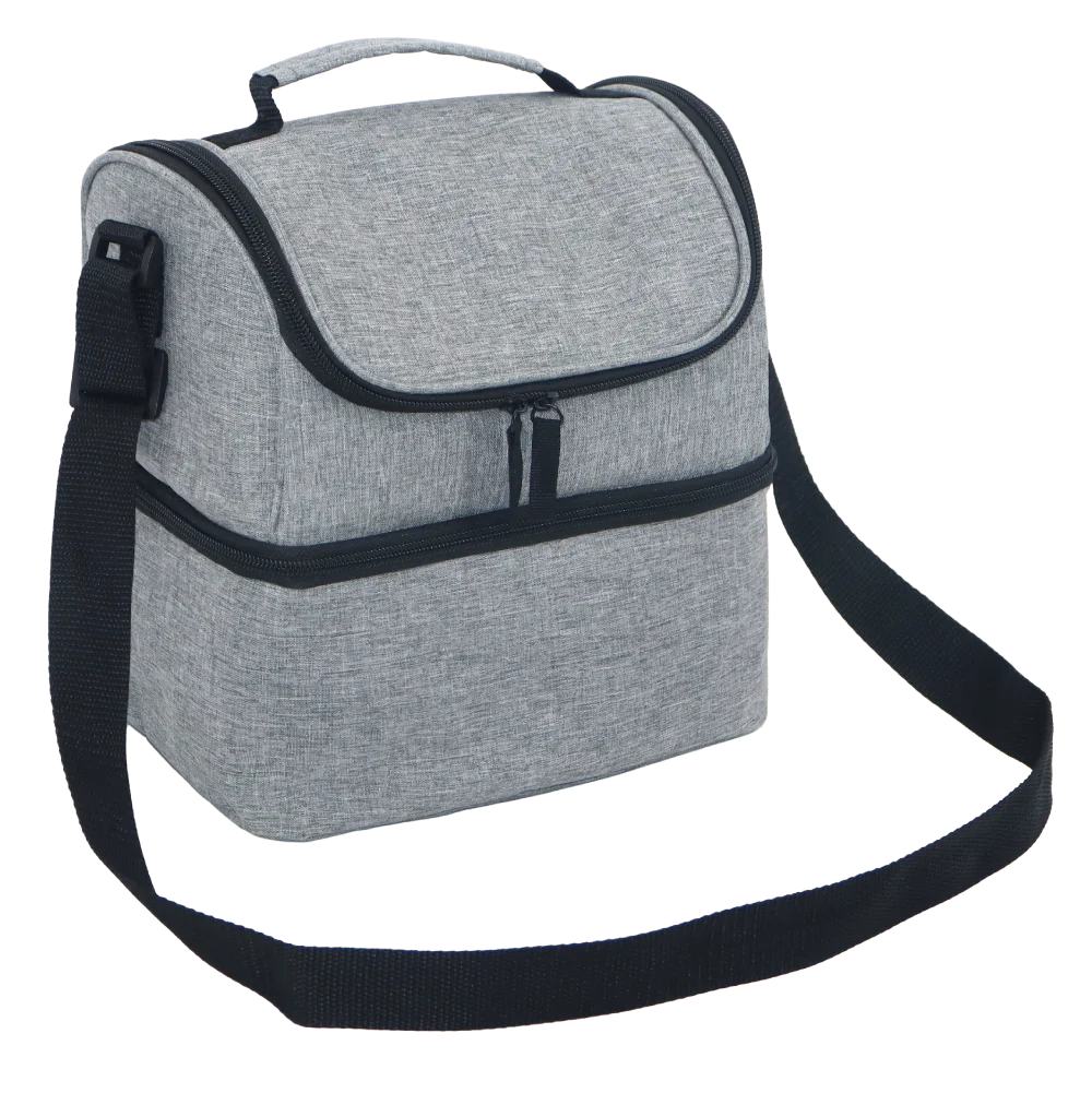 LANCHEIRA TERMICA TROPICAL DOIS ANDARES 6,5L CINZA/PRETO - Soprano