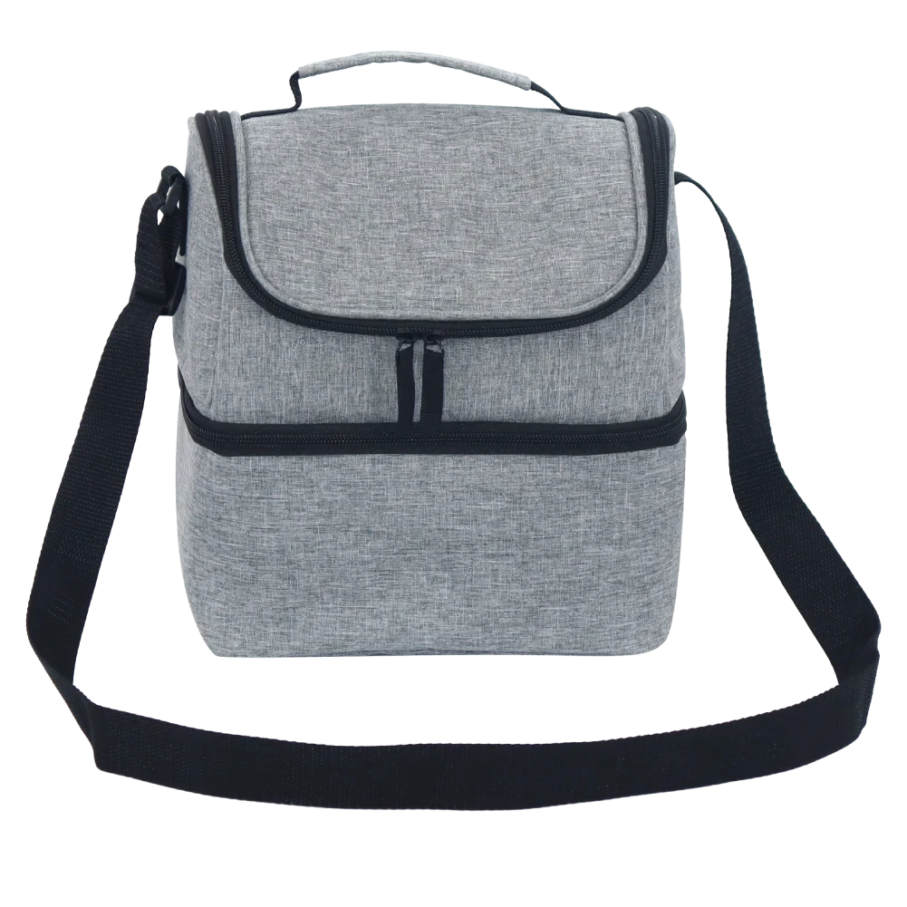 LANCHEIRA TERMICA TROPICAL DOIS ANDARES 6,5L CINZA/PRETO - Soprano