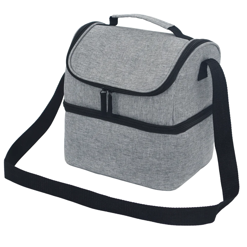 LANCHEIRA TERMICA TROPICAL DOIS ANDARES 6,5L CINZA/PRETO - Soprano