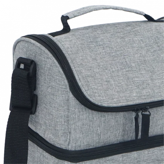 LANCHEIRA TERMICA TROPICAL DOIS ANDARES 6,5L CINZA/PRETO - Soprano