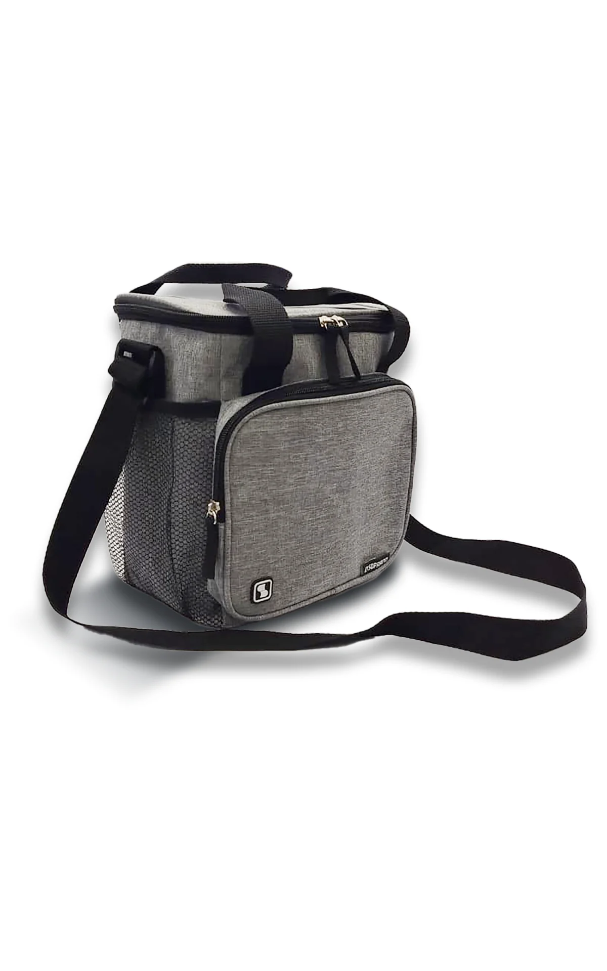 BOLSA TERMICA EVEREST 7,5L CINZA/PRETO - Soprano