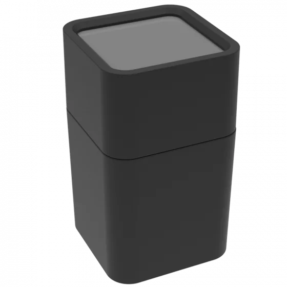 PORTA COTONETE/ALGODAO PRETO/CHUMBO - Soprano