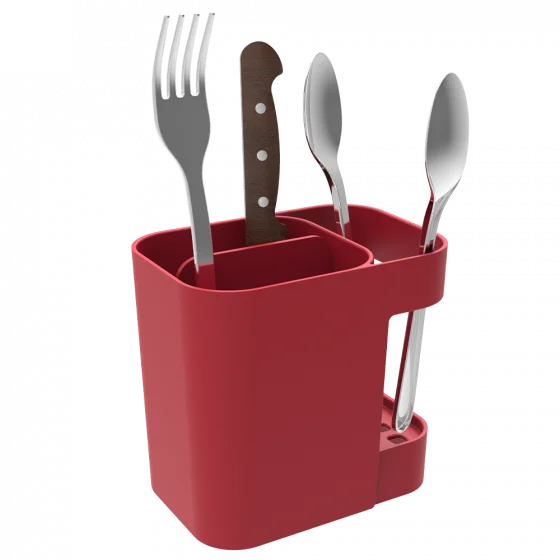 ORGANIZADOR DE PIA E PORTA TALHERES VERMELHO - Soprano