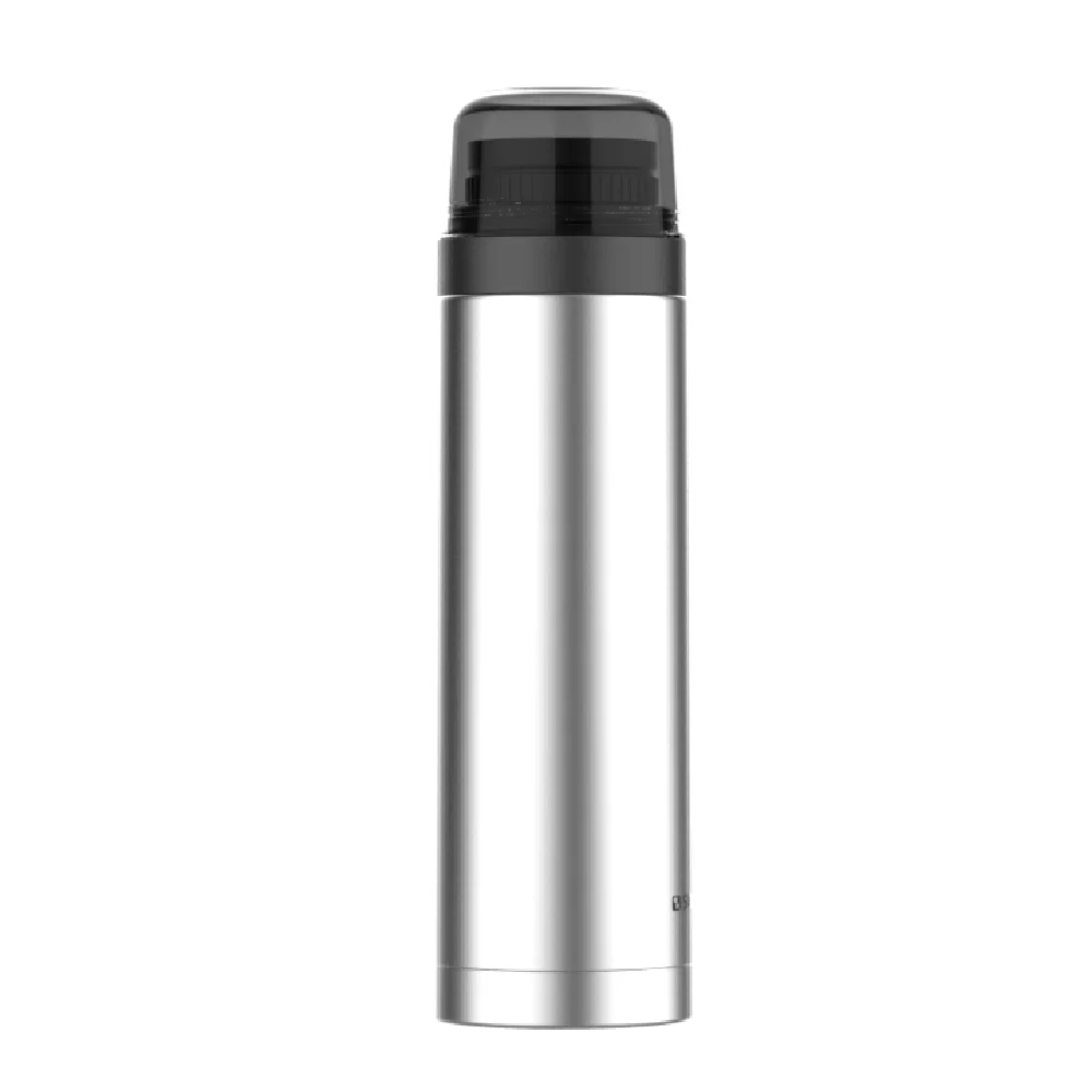 GARRAFA TERMICA AGATA SLIM 1L INOX/PRETO - Soprano
