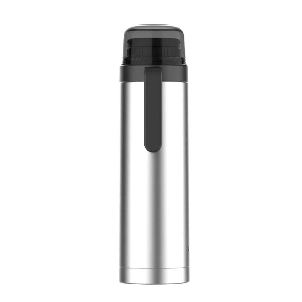 GARRAFA TERMICA AGATA SLIM 1L INOX/PRETO - Soprano