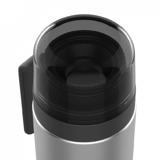 GARRAFA TERMICA AGATA SLIM 1L INOX/PRETO - Soprano