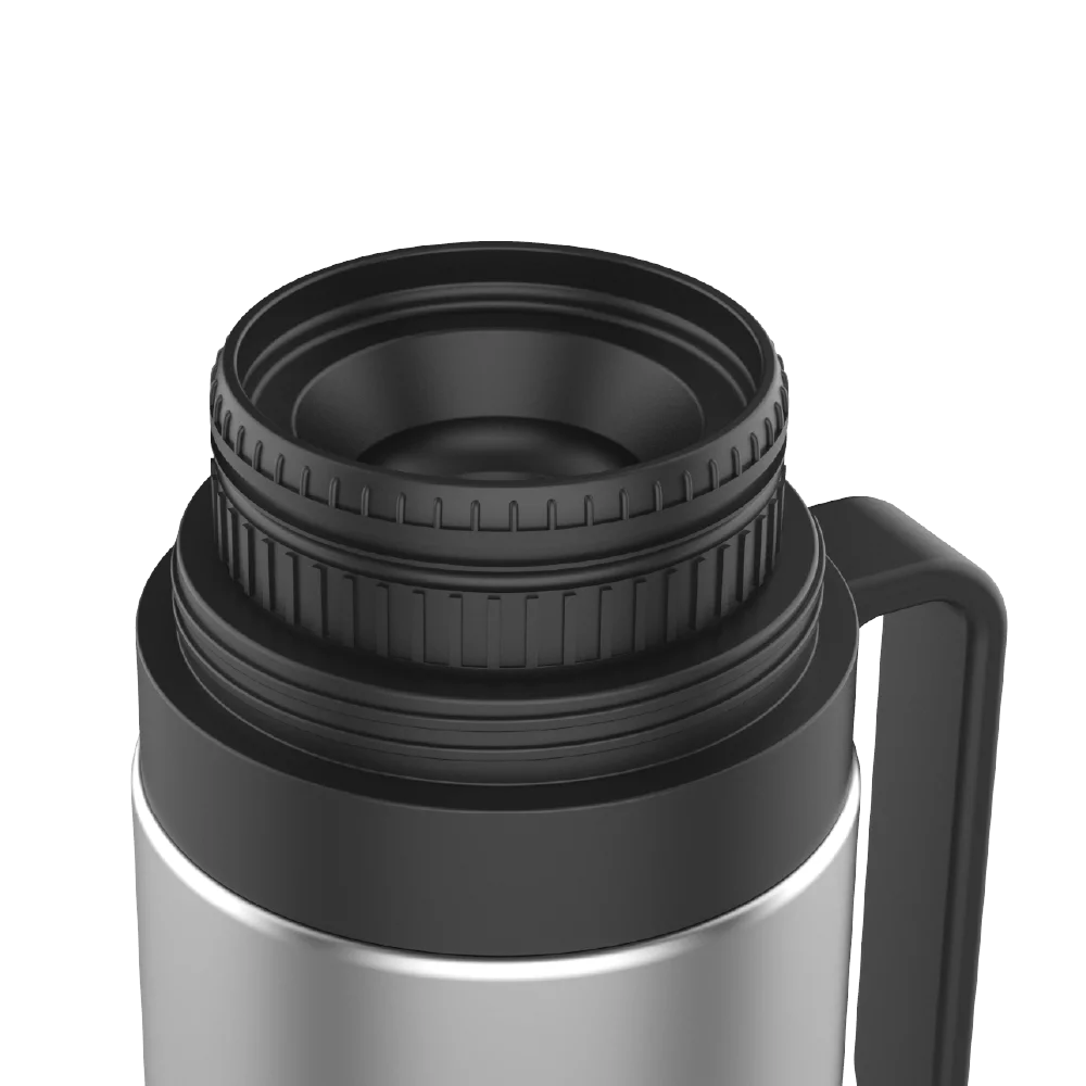 GARRAFA TERMICA AGATA SLIM 1L INOX/PRETO - Soprano