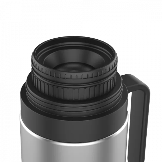 GARRAFA TERMICA AGATA SLIM 1L INOX/PRETO - Soprano