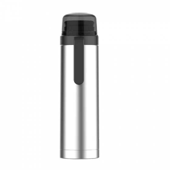 GARRAFA TERMICA AGATA SLIM C/ BICO 1L INOX/PRETO - Soprano
