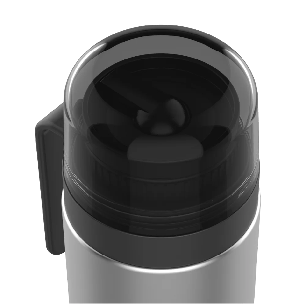 GARRAFA TERMICA AGATA SLIM C/ BICO 1L INOX/PRETO - Soprano