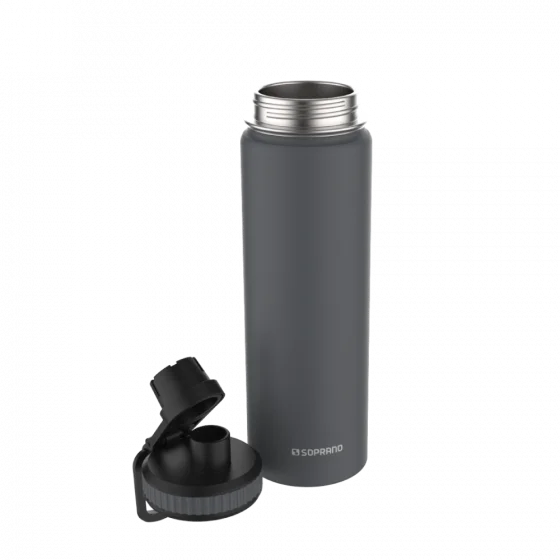 GARRAFA TERMICA EVEREST 650ML CINZA - Soprano