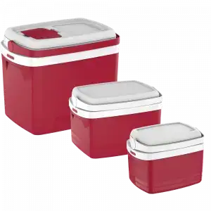 E-COMBO CAIXA TERMICA 32L/12L/5L VERMELHA
