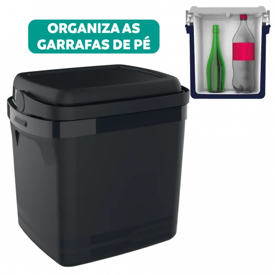 CAIXA TERMICA TROPICAL 22L PRETA - Soprano