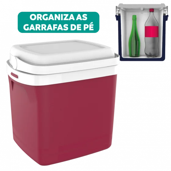 CAIXA TERMICA TROPICAL 22L VERMELHA - Soprano