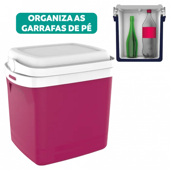 CAIXA TERMICA TROPICAL 22L ROSA - Soprano