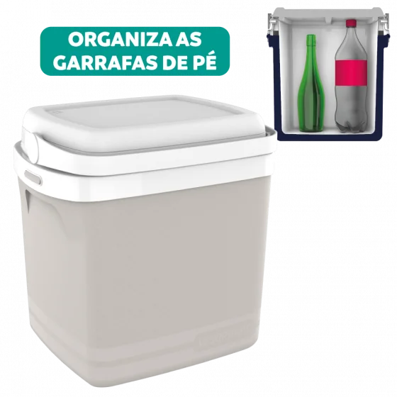 CAIXA TERMICA TROPICAL 22L CINZA CLARO - Soprano