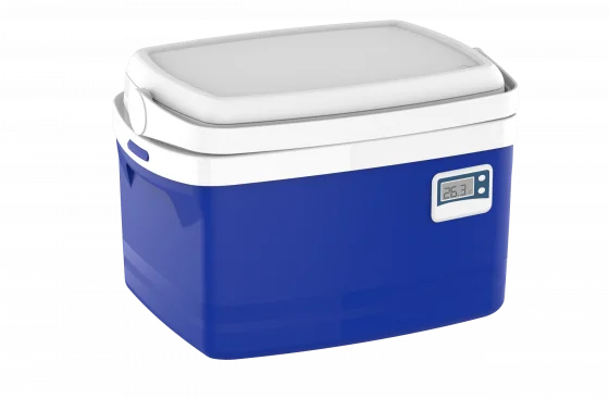 CAIXA TERMICA TROPICAL C/TERMOMETRO 12L AZUL - Soprano