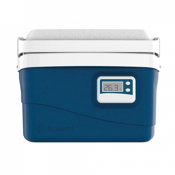 CAIXA TERMICA TROPICAL PLUS C/TERMOMETRO 5L AZUL - Soprano