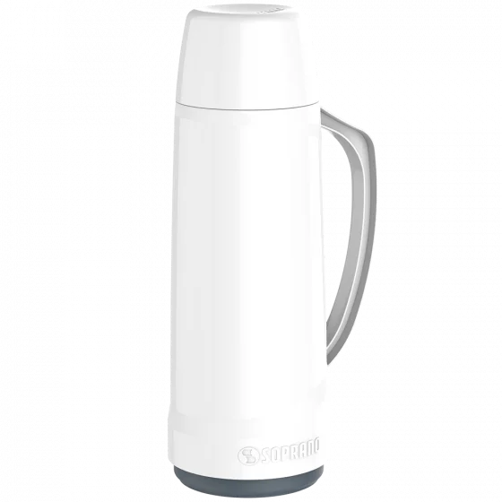 GARRAFA TERMICA CRISTAL 1L BRANCA - Soprano