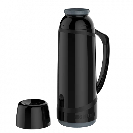 GARRAFA TERMICA CRISTAL 1L PRETA - Soprano