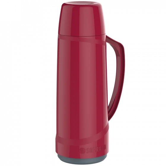 GARRAFA TERMICA CRISTAL 1L VERMELHA - Soprano