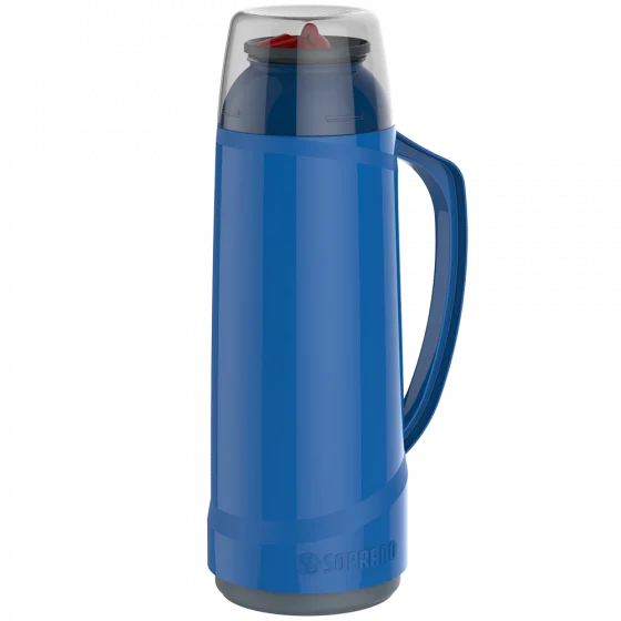 GARRAFA TERMICA CRISTAL C/BICO 1L AZUL - Soprano