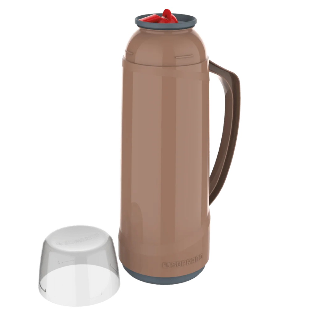 GARRAFA TERMICA CRISTAL C/BICO 1L MOCCA - Soprano