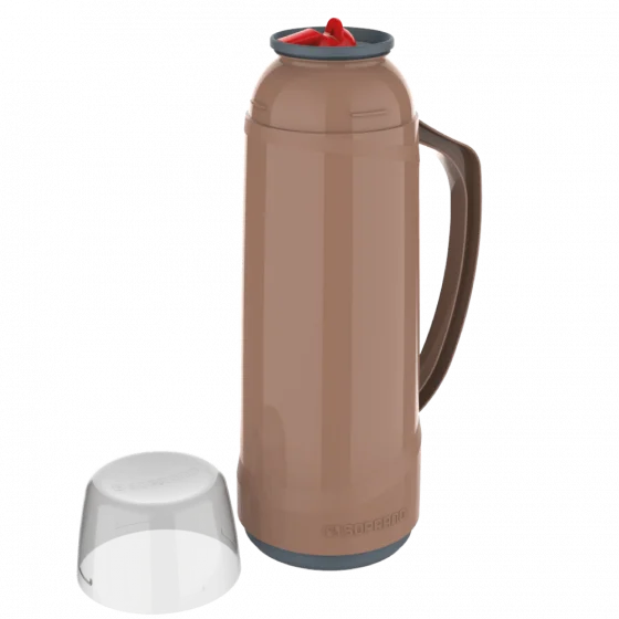 GARRAFA TERMICA CRISTAL C/BICO 1L MOCCA - Soprano