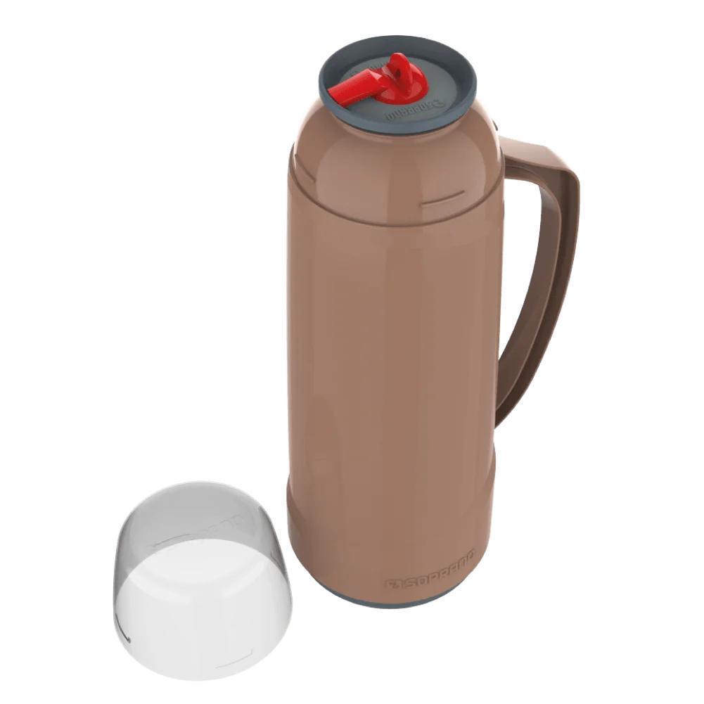 GARRAFA TERMICA CRISTAL C/BICO 1L MOCCA - Soprano