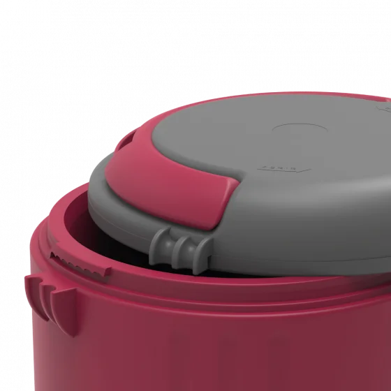 MARMITA PLUS 1,5L SIMPLES VERMELHA - Soprano